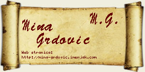 Mina Grdović vizit kartica